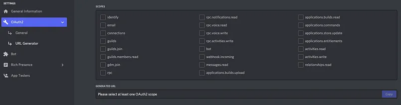 OAuth2 URL Generator